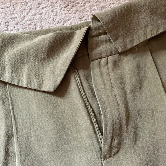Mango MNG Suit Folded Waist Trousers, US Size XXS, Olive Green - Picture 3 of 4